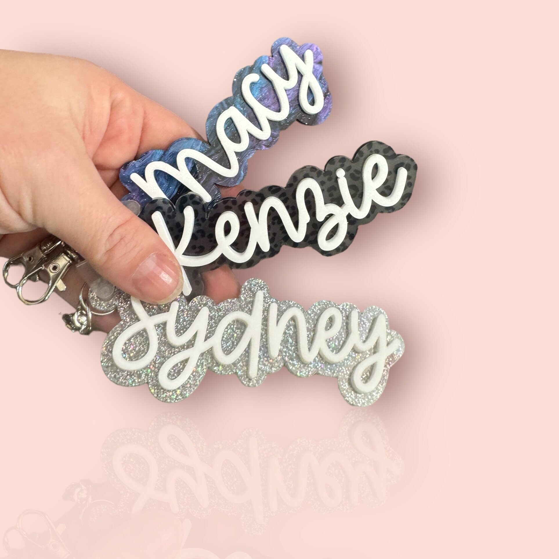 Acrylic Backpack Tag 3D Name Tag Name Tag Personalized Acrylic Kids ...
