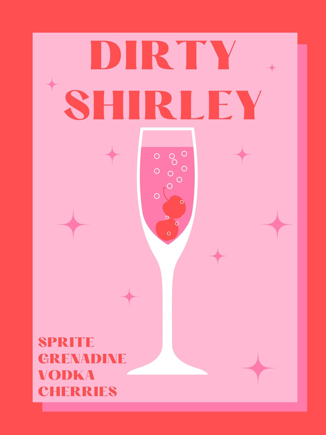 Dirty Shirley Poster - Etsy