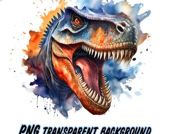 T-Rex Dinosaur Png for Sublimation Printing, Angry Dinosaur T-shirt Design Clipart, DTG/DTF Transfer, Sublimation designs, Digital Wall Art.