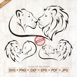 Cabeça de leão SVG, Leão Svg, Leão macho, Leão fêmea, Cabeça de leão, Safari Svg, Logotipo de leão, Arquivos Svg para cricut, Vetor de leão, Leão Png. Animal Svg.