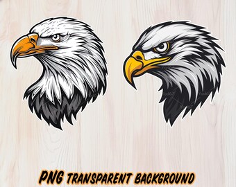 Bald Eagle Head PNG: Sublimation & DTF T-Shirt Design (Digital Download)