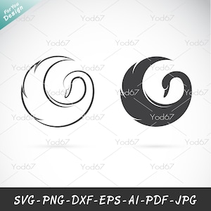 Swan SVG, Cut File Swan for Cricut, Swan Png File, Swan Silhouette Svg, Swan DXF file, Swan Clipart, Swan design, Swan Clipart Vector EPS