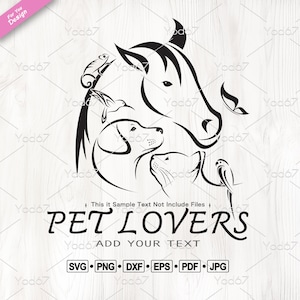 Pet Group Svg, Pet png, Horse Svg, Cat svg, Animals svg, Labrador Svg, Cat svg, Dog Svg, Rabbit png, Parrot svg, Svg cut files, Pet Lover.
