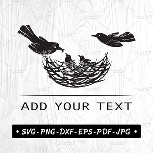 Família de pássaros SVG, família de pássaros Png, pássaro para Cricut, silhueta de pássaros, DXF, clipart de pássaros, corte fácil, vetor de ninho de pássaro, pássaro Svg, animais Svg