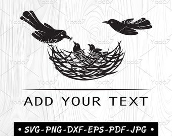 Bird family SVG, Bird Family Png, Bird for Cricut, Birds Silhouette, DXF, Birds Clipart, Easy Cut, Bird's nest Vector, Bird Svg, Animals Svg