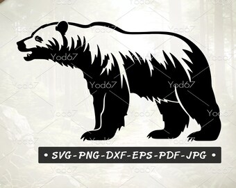 Eisbär SVG, Eisbär Png-Dateien, Bär Silhouette geschnitten Datei für Cricut, SVG, PNG, Dxf, Eps, pdf, digitaler Download, Bär Clipart Vektor