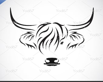 Highland Cow SVG, Highland cow Png, Cut File Highland cow for Cricut, Scottish Cow Svg, Highland cow vector, Cow vector. Farm animals Svg.