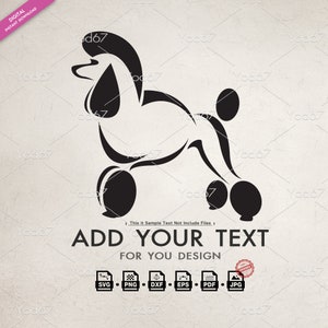 Poodle SVG, Poodle Png, Cut File Poodle for Cricut, Poodle Silhouette, Poodle dog Clipart Vector Design EPS DXF Pdf Jpg Pet. Standing Poodle