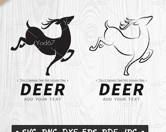 Deer SVG, Deer Png, Cut File Deer for Cricut, Deer Silhouette Svg, Deer DXF, Deer Clipart, Deer Logo, Easy Cut, Animals Svg. Animal svg.