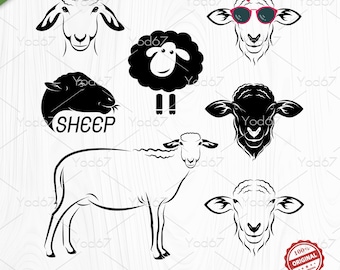 Sheep SVG, Sheep Png, Svg files for cricut, Sheep Vector, Animal svg, Sheep lover svg, Digital download, Sheep Bundle Svg, Farm animals svg.