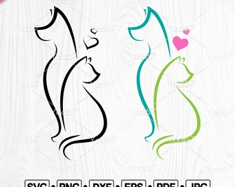 Hund und Katze SVG, Haustierpflege, Haustier SVG, Hund SVG, Hund Cricut, Haustierliebhaber, Hund und Katze Clipart, Hund und Katze Vektor, Katze SVG, SVG-Dateien für Cricut.