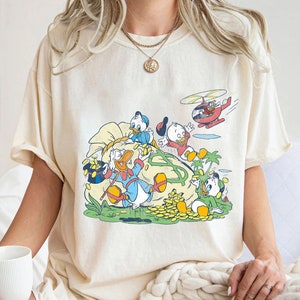 Disney DuckTales T-shirt con borsa per soldi, Magic Kingdom, Paperon de' Paperoni, Huey, Dewey e Louie Regalo Disneyland, Regalo viaggio vacanze a Disneyland