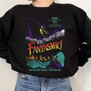 Disney Fantasmic Vintage Disneyland Show Poster T-Shirt, Family Matching Tee Disneyland Trip Gifts Unisex Adult T-shirt Kid T-shirt