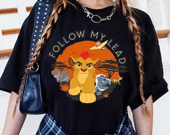 Disney Lion Guard Follow My Lead T-Shirt, The Lion King Simba Timon Pumbaa,Animal Kingdom, Disneyland Trip Unisex Adult T-shirt Kid T-shirt