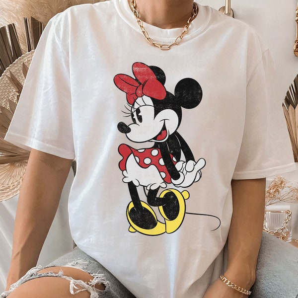 Disney Minnie Mouse Sweet Portrait T-Shirt, Mickey and Friends Shirt, Family Matching Tee Disneyland Trip Unisex Adult T-shirt Kid T-shirt