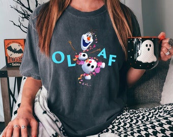 Disney Frozen 2 Olaf Herbst Blätter Glückliches Porträt T-Shirt, Familie Passendes T-Shirt Disneyland Reise Geschenk Unisex Erwachsene T-Shirt Kind T-Shirt