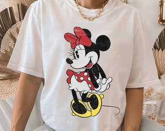 Disney Minnie Mouse Sweet Portrait T-Shirt, Mickey and Friends Shirt, Family Matching Tee Disneyland Trip Unisex Adult T-shirt Kid T-shirt