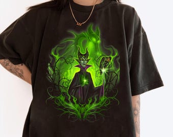 Disney Sleeping Beauty Dark Detailed Maleficent Shirt, Villains Tee Magic Kingdom Disneyland Vacation Gift, Disneyland Family Matching Shirt