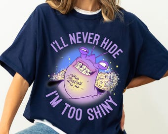 Camiseta Disney Moana Tamatoa Portrait I'll Never Hide I'm Too Shiny, camiseta a juego para la familia Disneyland, camiseta unisex para adultos y niños.