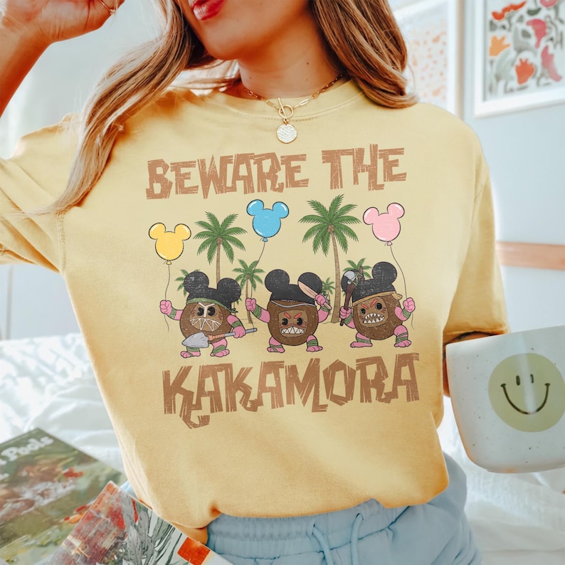 Disney Moana Kakamora Coconut Comfort Colors Shirt, Beware Of The Kakamora Shirt, Magic Kingdom, Disneyland Trip Family Matching Tee image 3