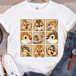 Maglietta retrò anni '90 Disney Chip N Dale Double Trouble, maglietta abbinata Disney Rescue Ranger, maglietta abbinata per la famiglia Disneyland, Animal Kingdom