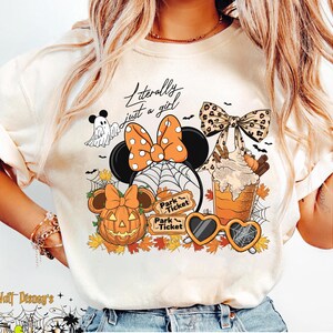 Disney buchstäblich nur ein Mädchen-Halloween-Shirt, Minnie Bow Kaffee T-Shirt, Disney Kürbis Herbst T-Shirt, Disneyland Halloween T-Shirt, Disney Girl's Trip