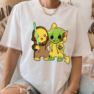 Star Wars Baby Yoda Shirt, süßes Baby Yoda Freunde Passendes Kostüm Shirt, Disneyland Familienurlaub Geschenk Unisex Erwachsene T-Shirt Kind T-Shirt Bild 3