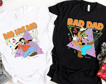 Camiseta de Disney Goofy y Max Goofy, papá genial, genial como papá, camiseta de padre e hijo, camisetas a juego de padre e hijo, atuendo de padre e hijo, camiseta de Disneyland