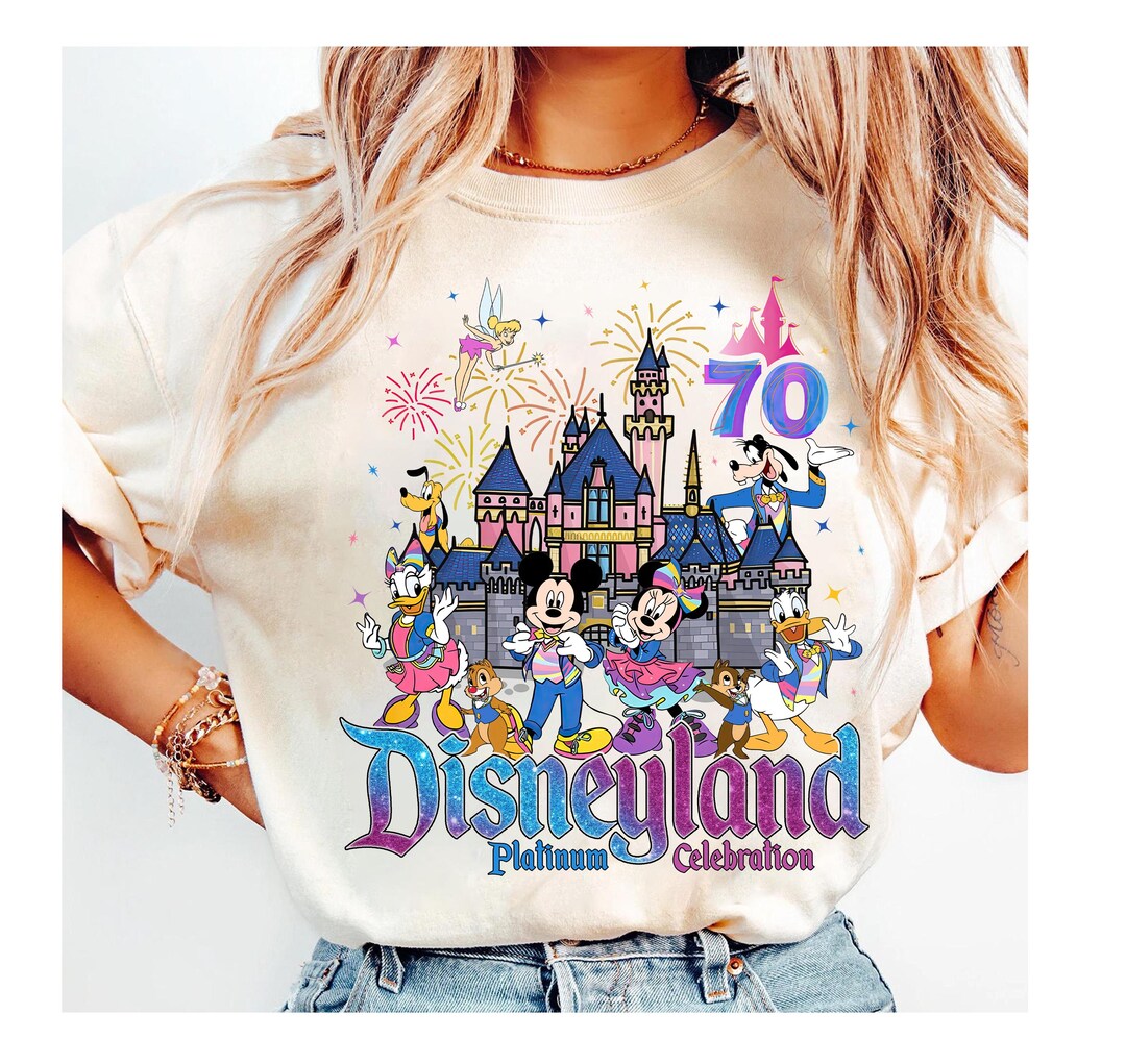 Disneyland 70th Anniversary Shirt, Mickey & Friends