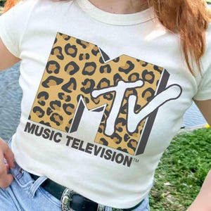 Classic MTV Leopard Logo T-shirt, Music Television MTV Logo Tee, Retro 80s 90s Style MTV Family Matching Tee, Disneyland Family Matching Tee