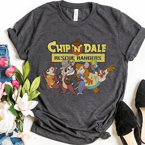 Disney Chip N Dale Group Rescue Vintage T-Shirt, Rescue Ranger Shirt, Disneyland Matching Tee Trip Gift Unisex Adult T-shirt Kid T-shirt