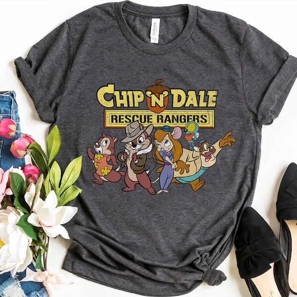 Disney Chip N Dale Group Rescue Vintage T-Shirt, Rescue Ranger Shirt, Disneyland Matching Tee Trip Gift Unisex Adult T-shirt Kid T-shirt