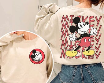 Camiseta de dos caras del Club de Mickey Mouse de Disney, camiseta de Mickey y sus amigos, camiseta de Mickey Mouse, camiseta con atuendos familiares para el viaje a Disneyland