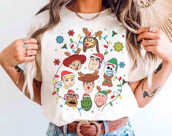 Coquette Bows Disney Pixar Toy Story Christmas Lights Shirt, You've Got a Friend in Me Christmas Lights Shirt, Disneyland Christmas Shirt