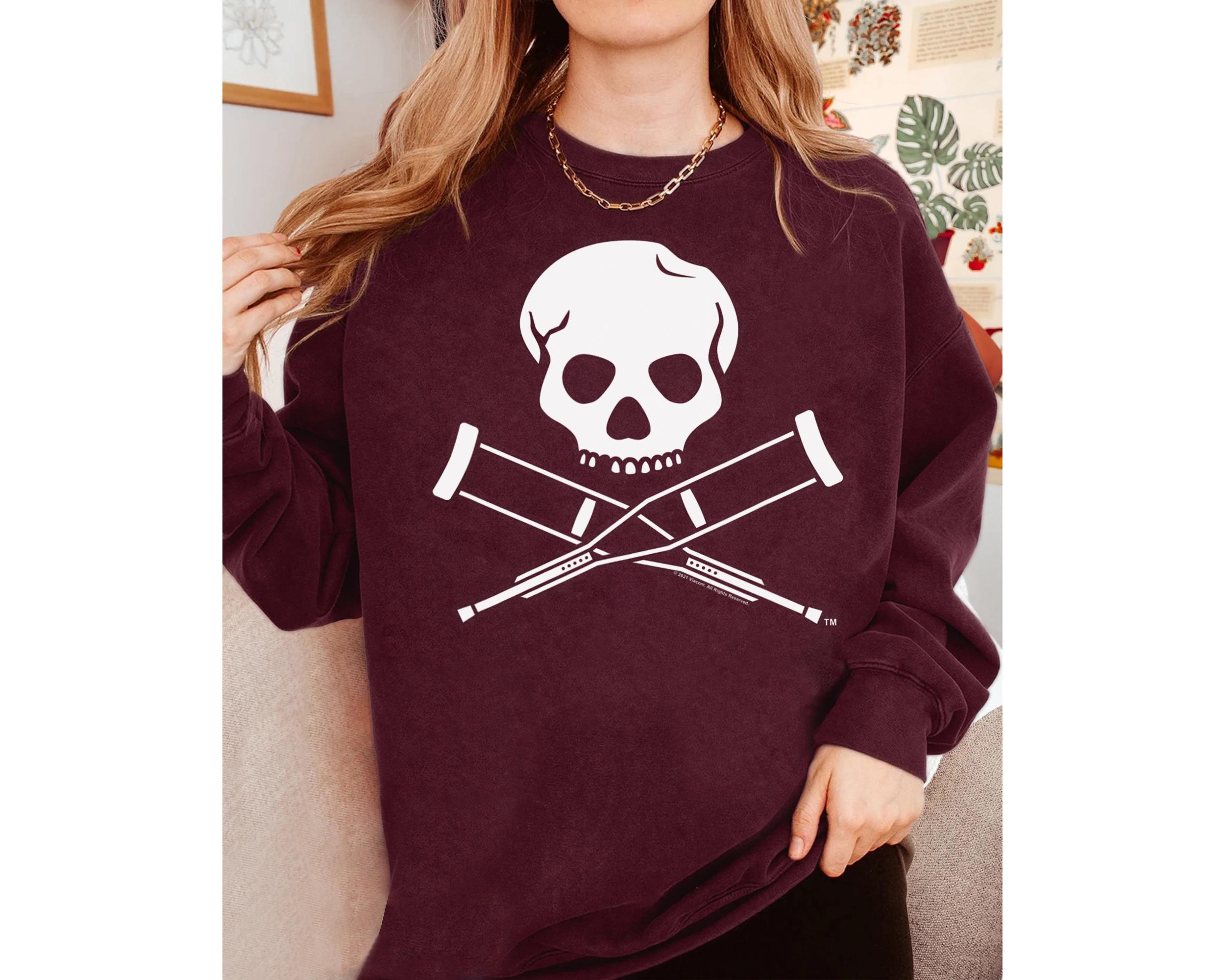 MTV Jackass Skull and Crutches Logo T-shirt, Funny Jackass