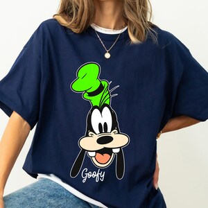 Camiseta de Goofy de Disney con cara grande, camiseta retro de Goofy de Mickey y sus amigos, camiseta a juego para familias en Magic Kingdom, regalo para vacaciones en Disneyland imagen 2