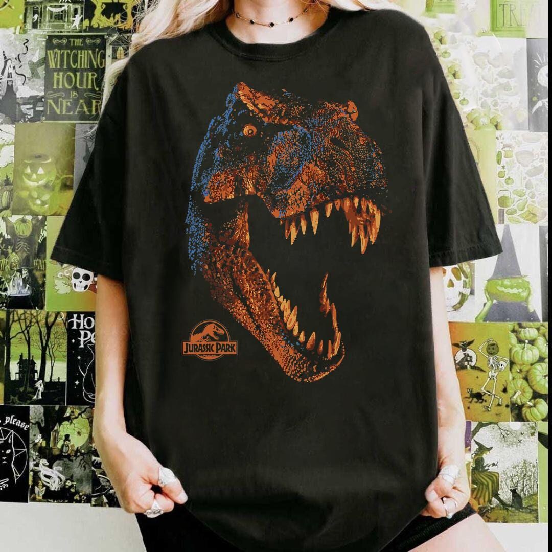 ジュラシック・パーク T-Rex オレンジヘッド 咆哮グラフィックシャツ
