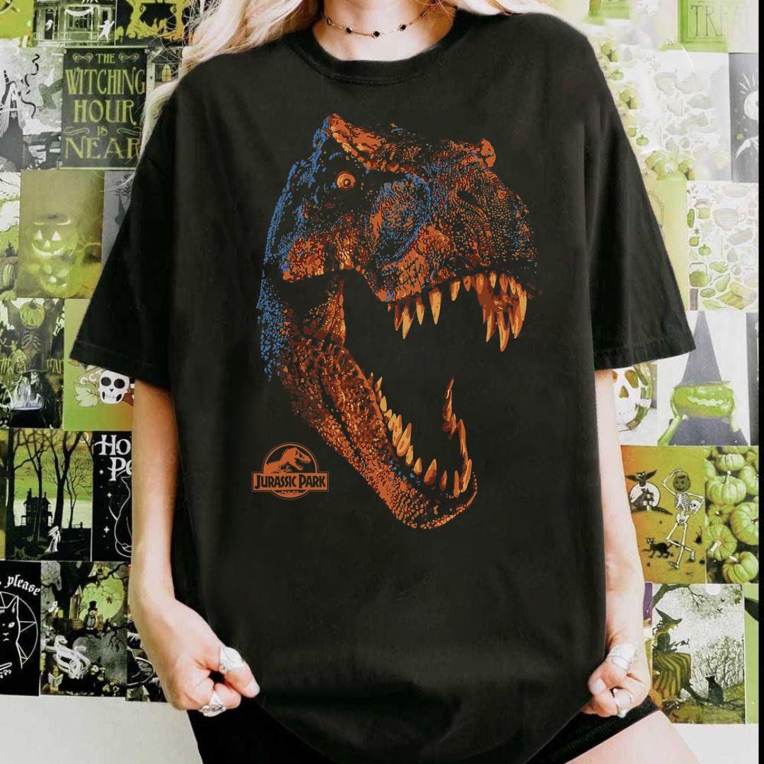 ジュラシック・パーク T-Rex オレンジヘッド 咆哮グラフィックシャツ