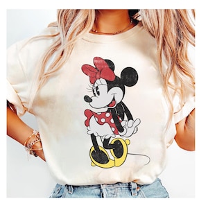 Disney Minnie Mouse Sweet Portrait T-Shirt, Mickey and Friends Shirt, Family Matching Tee Disneyland Trip Unisex Adult T-shirt Kid T-shirt
