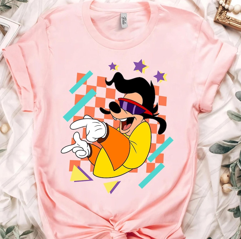 Disney A Goofy Movie Characters portret T-shirt, Powerline, Max, Roxanne, Bigfoot, Bobby shirt, Disneyland familie-uitje cadeau, Disney-reis 2026 afbeelding 3