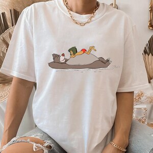 Disney The Jungle Book Mowgli and Baloo T-Shirt, Disneyland Family Vacation Gift Unisex Adult T-shirt Kid T-shirt Hoodie Sweatshirt image 2