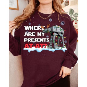 Star Wars Christmas AT-AT Walker Christmas Lights Shirt, Star Wars Christmas Tee, Disneyland Christmas Sweatshirt, Star Wars Holiday 2026