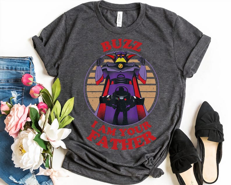 Camiseta retrô Zurg e Buzz "Eu Sou Seu Pai", camiseta Disney Pixar Toy Story, presente para o Dia dos Pais, camiseta combinando para a família Disneyland WDW imagem 2