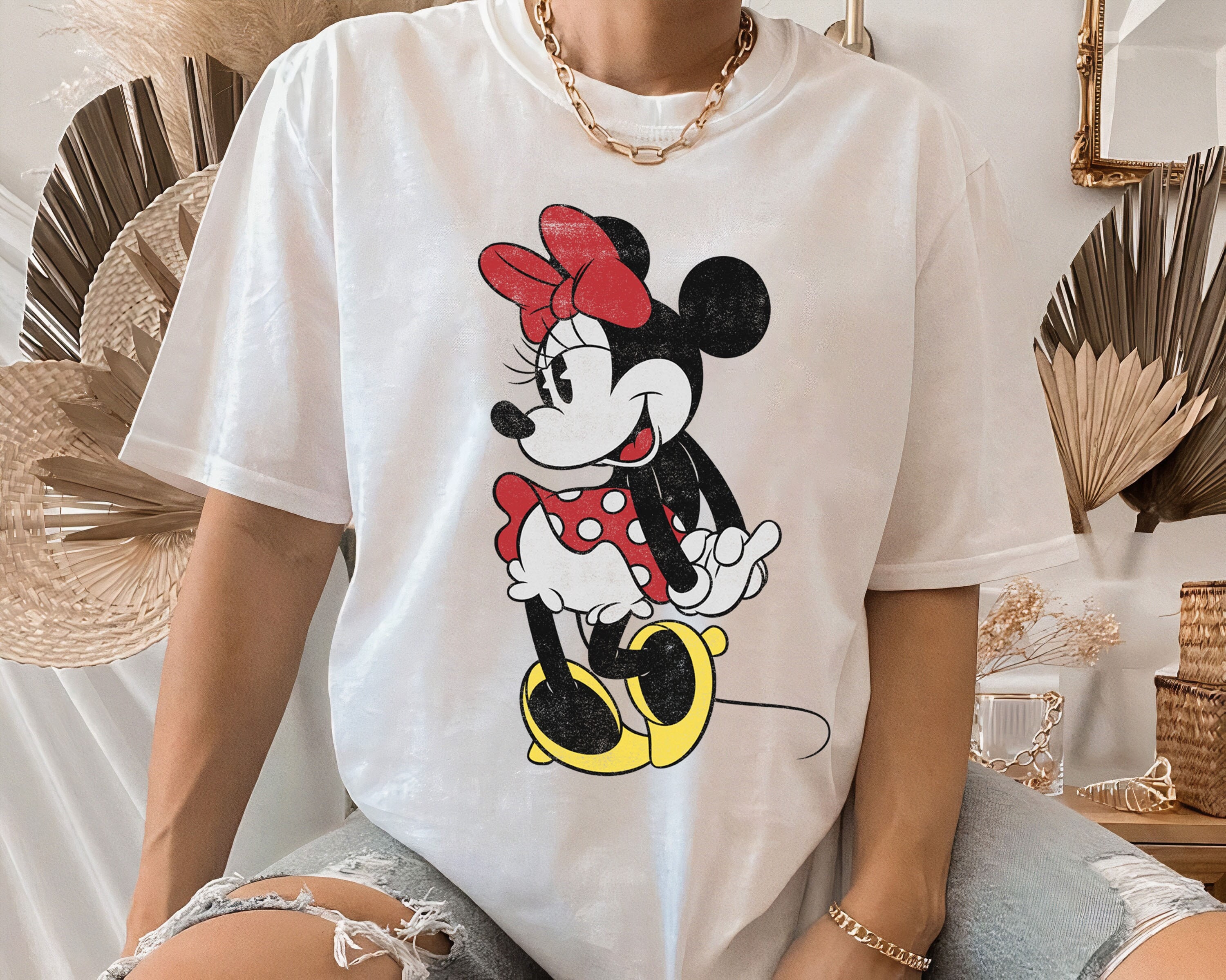 Disney Damen Mickey Mouse Sketch T-Shirt, grau, 8/S : : Fashion