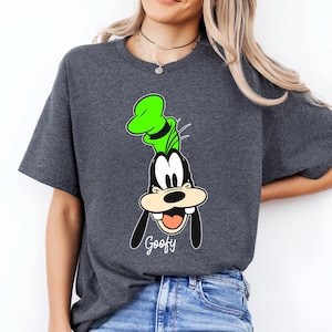 Camiseta de Goofy de Disney con cara grande, camiseta retro de Goofy de Mickey y sus amigos, camiseta a juego para familias en Magic Kingdom, regalo para vacaciones en Disneyland imagen 4