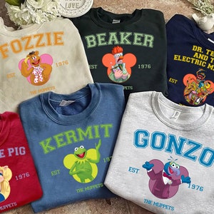 Disney The Muppets Est 1976 All Characters Retro Portrait Shirt, Disneyland Family Matching Shirts,Magic Kingdom Unisex Adult Kid T-shirt
