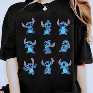 Disney Many Moods of Stitch T-Shirt, Lilo and Stitch Shirt, Family Matching Tee Disneyland Trip Gift, Magic Kingdom, Disneyland Family Shirt image 2