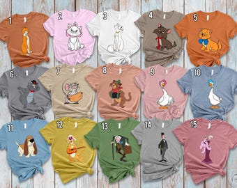 Camiseta de disfraz de cara grande de Los Aristogatos de Disney, camiseta de Marie Toulouse Berlioz, duquesa Thomas O'Malley, camiseta de disfraz a juego de Halloween de Disney