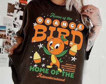 ディズニーの「ホーム・オブ・ザ・オレンジ・バード」シャツ、サンシャイン・ツリー・テラス・アドベンチャーランドTシャツ、エプコット・ワールドツアー・マッチングシャツ、ディズニーランド家族旅行ギフト