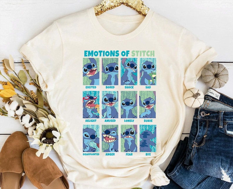 Camiseta retro de los 90 con retrato de Stitch de Disney, Lilo y Stitch, Magic Kingdom, Disneyland, camiseta familiar a juego, unisex, para adultos y niños. imagen 2